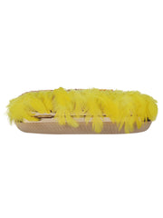 Quill Sequines Embroidered Faux Silk Clutch