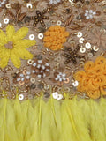 Quill Sequines Embroidered Faux Silk Clutch