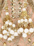 Lotus Embelished Velvet Potli