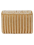 Coffer Sequines Embellished Faux Silk Clutch