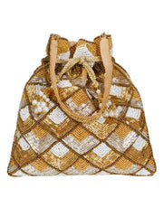 Glitz Embelished Faux Silk Potli