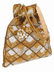 Glitz Embelished Faux Silk Potli