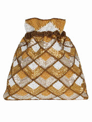Glitz Embelished Faux Silk Potli