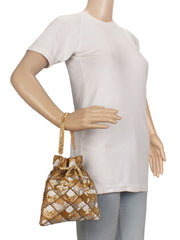 Glitz Embelished Faux Silk Potli