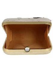 Zodiac Embellished Faux Silk Clutch Gemini