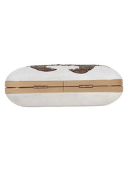 Zodiac Embellished Faux Silk Clutch Cancer
