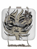 Zodiac Embellished Faux Silk Clutch Virgo