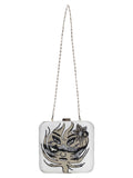 Zodiac Embellished Faux Silk Clutch Virgo