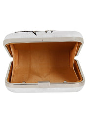 Zodiac Embellished Faux Silk Clutch Virgo