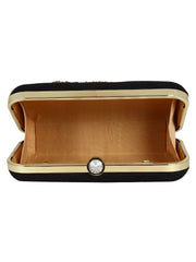 Zodiac Embellished Faux Silk Clutch Scorpio