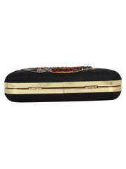 Zodiac Embellished Faux Silk Clutch Scorpio