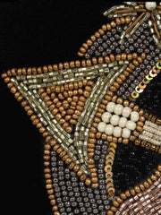 Zodiac Embellished Velvet Clutch Sagittarius
