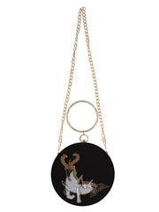 Zodiac Sequins Faux Silk Clutch Capricorn