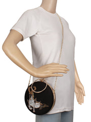 Zodiac Sequins Faux Silk Clutch Capricorn