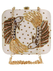 Zodiac Sequins Faux Silk Clutch Pisces