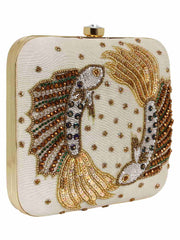 Zodiac Sequins Faux Silk Clutch Pisces