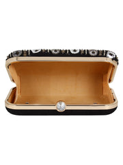 Adorn Embellished Faux Silk Clutch