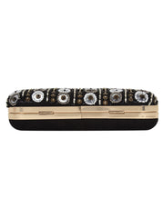 Adorn Embellished Faux Silk Clutch