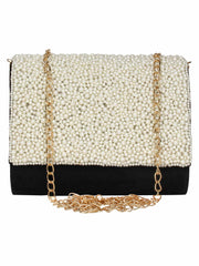 Coffer Embellished Velvet Clutch
