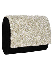 Coffer Embellished Velvet Clutch