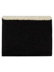 Coffer Embellished Velvet Clutch