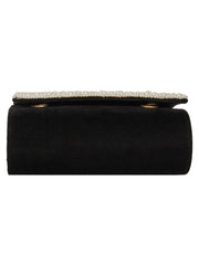 Coffer Embellished Velvet Clutch