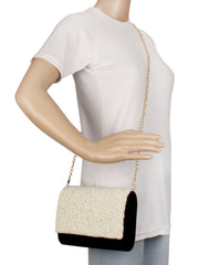 Coffer Embellished Velvet Clutch