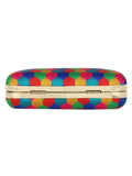 Tulle Honeycomb Printed Faux Silk Box Clutch