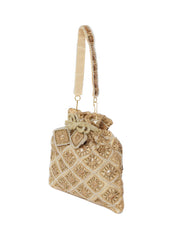 Glitz Embellished Faux Silk Potli