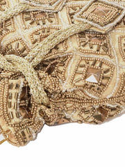 Glitz Embellished Faux Silk Potli