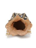 Lotus Velvet Embellished Potli