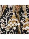 Lotus Velvet Embellished Potli