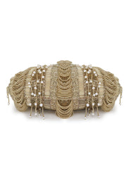 Pochette Tasselled Faux Silk Clutch