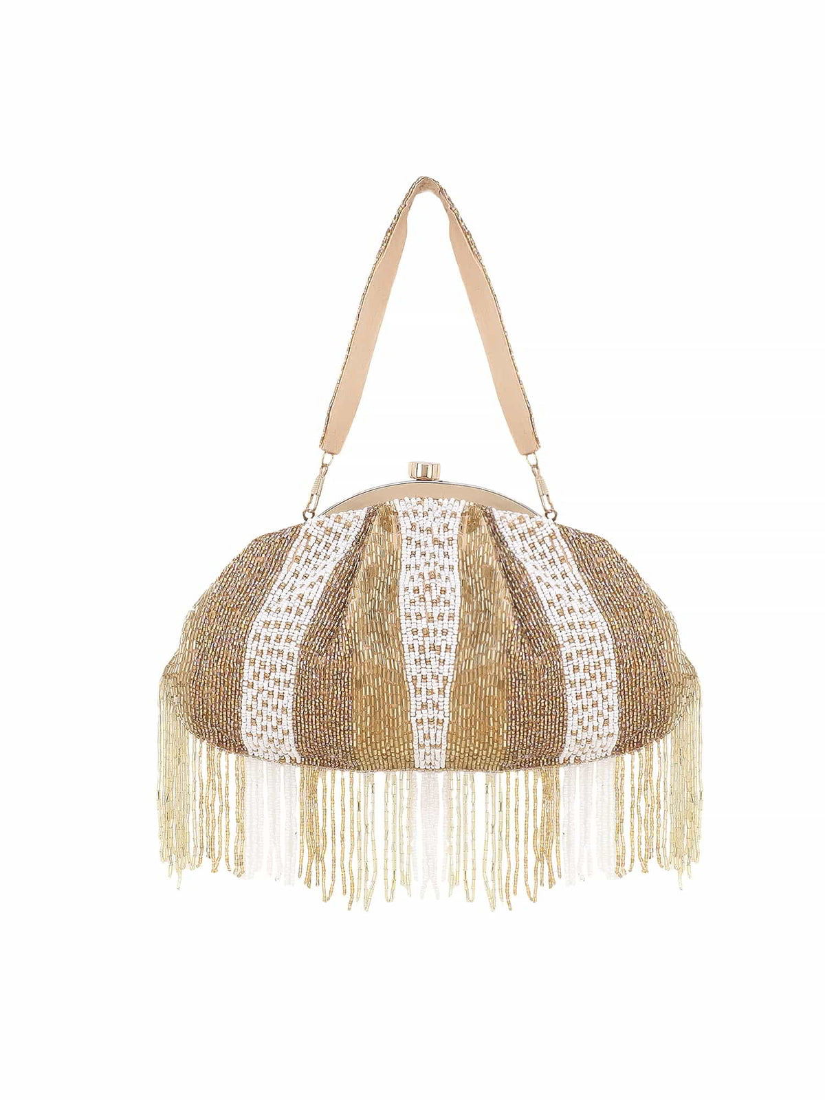 Pochette Tasselled Faux Silk Clutch