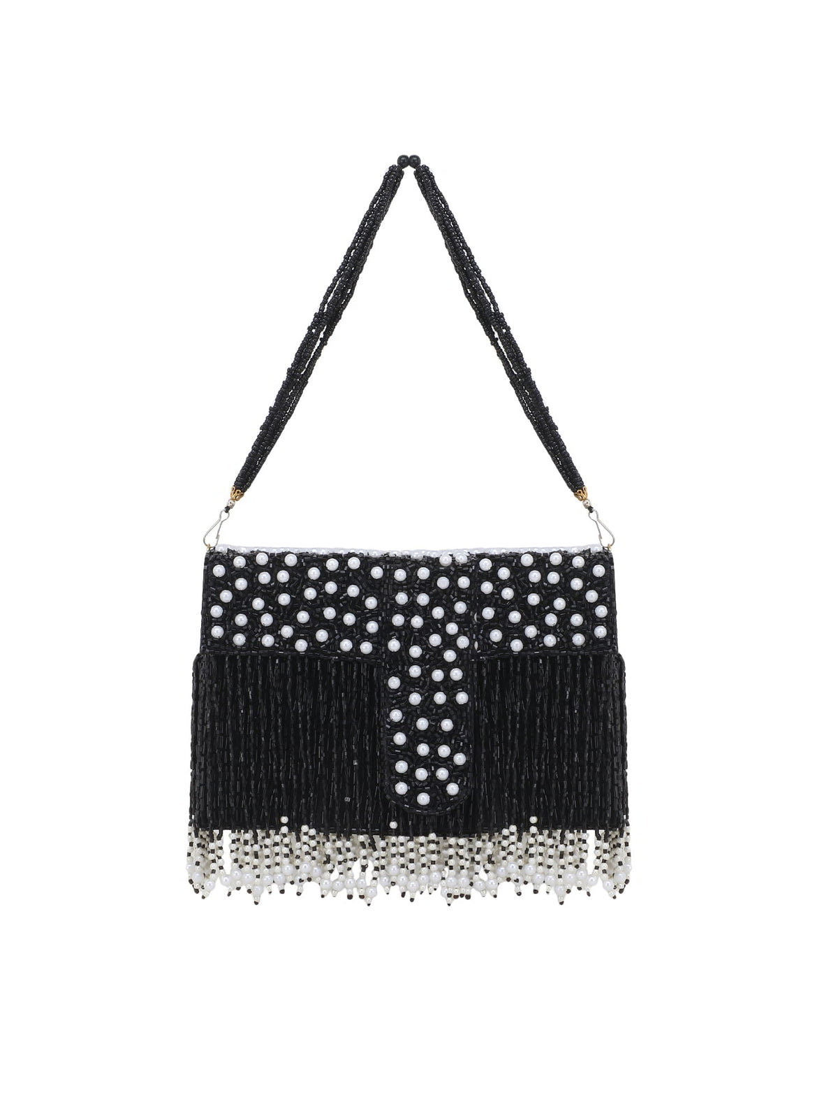 Coffer Tasselled Faux Silk Clutch