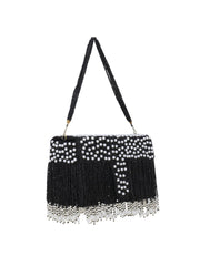 Coffer Tasselled Faux Silk Clutch