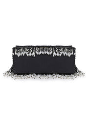 Coffer Tasselled Faux Silk Clutch