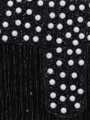 Coffer Tasselled Faux Silk Clutch