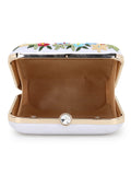 Vista Faux Silk Sequined & Embellished Box Clutch
