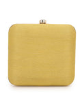 Vista Faux Silk Quirky Embellished Box Clutch