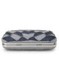 Adorn Faux Silk Abstract Embroidered Box Clutch