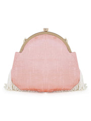 Pochette Faux Silk Embellished & Embroidered Purse Clutch