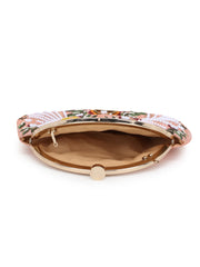 Pochette Faux Silk Embellished & Embroidered Purse Clutch