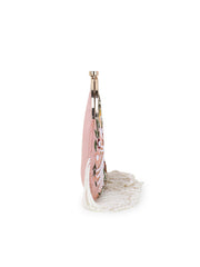 Pochette Faux Silk Embellished & Embroidered Purse Clutch