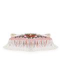 Pochette Faux Silk Embellished & Embroidered Purse Clutch