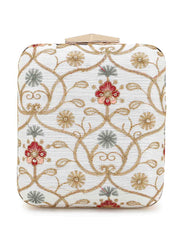 Vista Faux Silk Ethnic Motifs Embroidered Clutch