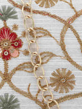 Vista Faux Silk Ethnic Motifs Embroidered Clutch