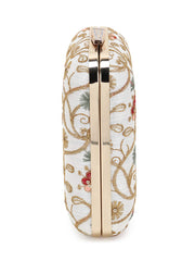 Vista Faux Silk Ethnic Motifs Embroidered Clutch