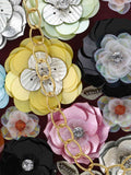 Vista Faux Silk Floral Embellished Clutch