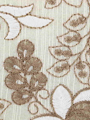 Gala Faux Silk Floral Embroidered Clutch